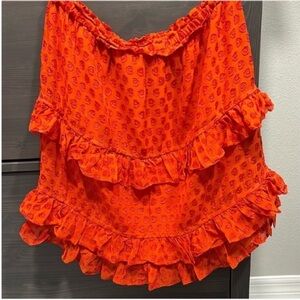 Tory Burch Orange Ruffle Dress
